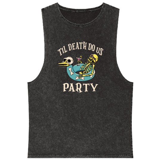 Til Death Do Us Party Bridal Bachelorette Matching Mineral Wash Tank Tops