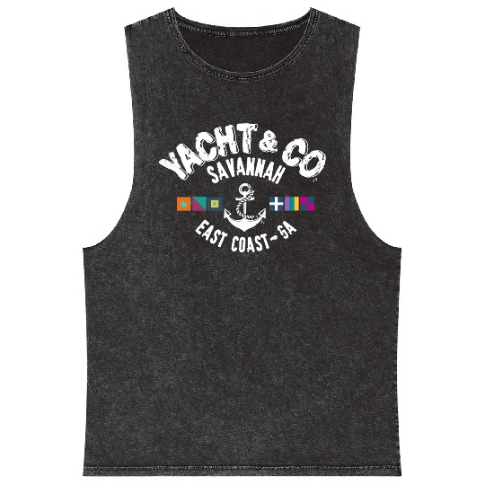 Yacht Co Savannah East Coast GA Mineral Wash Tank Tops