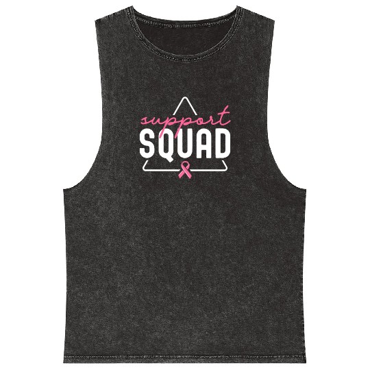 Breast Cancer Support Squad Matching Family Mineral Wash Tank Tops