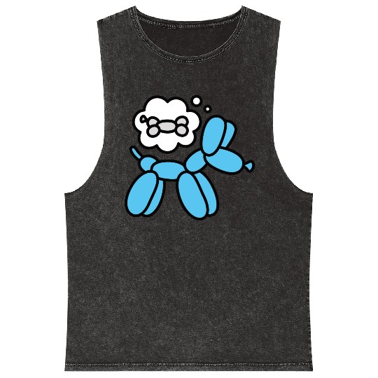 Balloon animal balloon twister balloon dog bone Mineral Wash Tank Tops