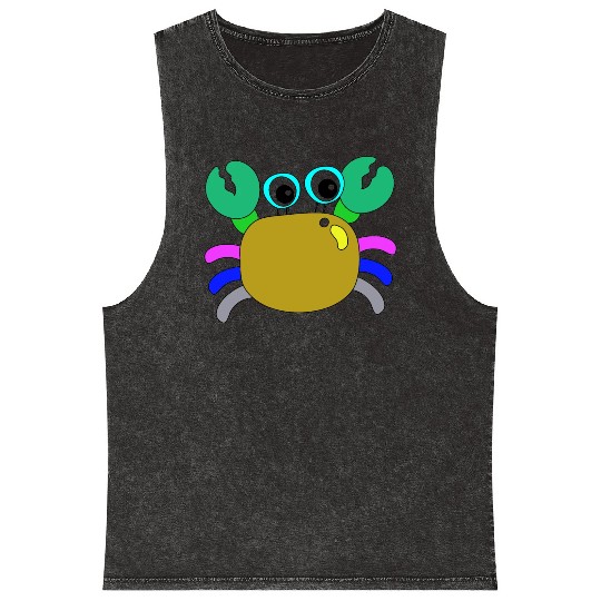crab Mineral Wash Tank Tops