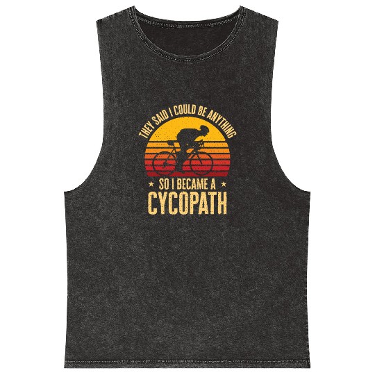 Funny Cycling Riders Cyclist Bicycle Mountain Mineral Wash Tank Tops