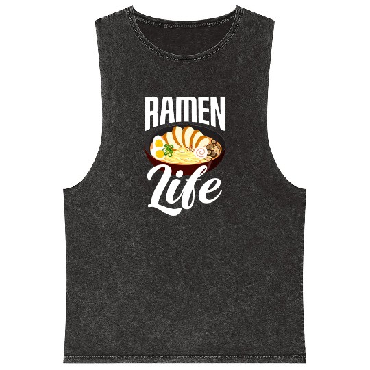 Funny Ramen Lover Gift Mineral Wash Tank Tops