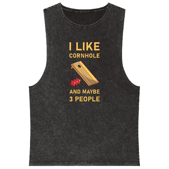 I like cornhole and maybe 3 people - Bean Bag Toss Mineral Wash Tank Tops