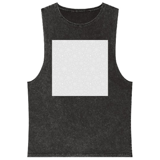 Light Grey Snowflakes Pattern Mineral Wash Tank Tops