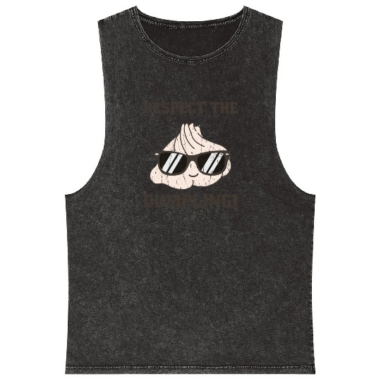 Respect the dumpling - japan Mineral Wash Tank Tops