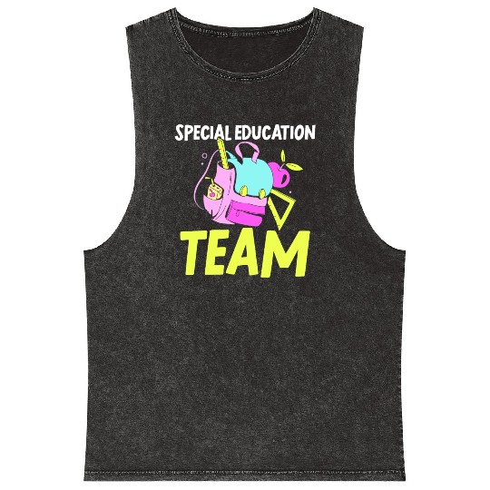 Special Education Team Sped Teacher Awareness Mineral Wash Tank Tops