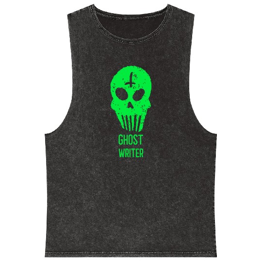 Ghost Writer Halloween Trick or Treat Costume Mineral Wash Tank Tops