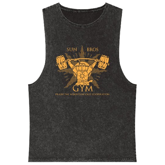 Graphic pen Sun Bros Gym Mineral Wash Tank Tops