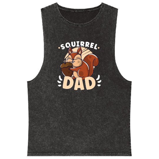 Funny Squirrel Fan Squirrel Lover Chipmunk Addict Mineral Wash Tank Tops