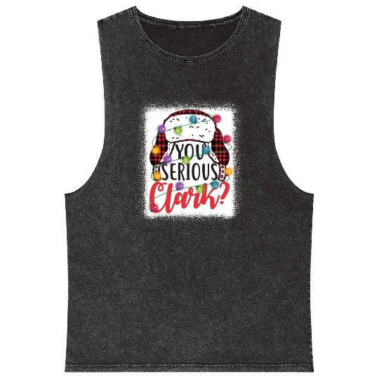 You Serious Clark Christmas Vacation Mineral Wash Tank Tops