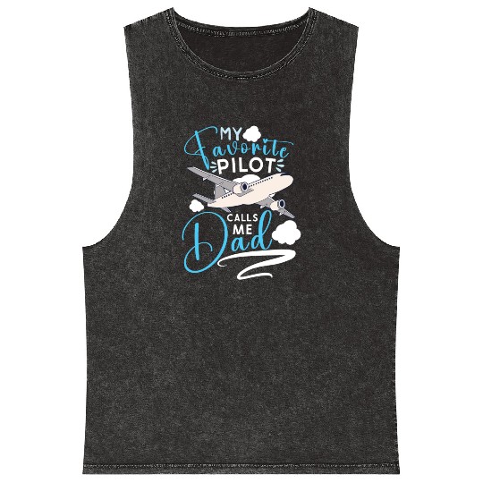 Pilot Aviation Airplane Airline Captain Aviator Mineral Wash Tank Tops