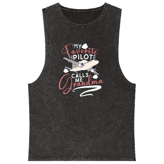 Pilot Aviation Airplane Airline Captain Aviator Mineral Wash Tank Tops