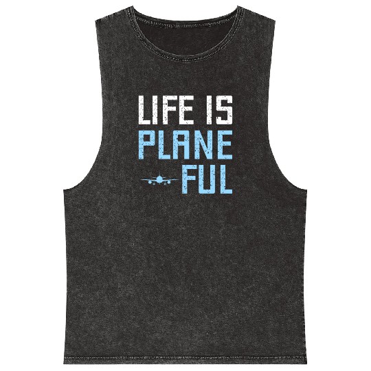 Airline Pilot Aviation Themed Pun For a Corporate Mineral Wash Tank Tops