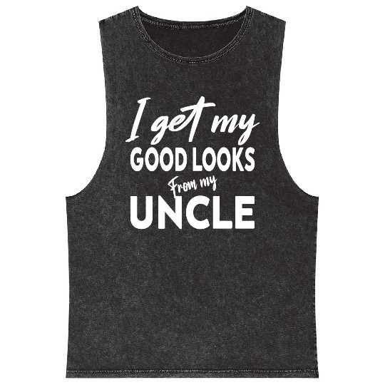 I get my good Looks from my uncle Baby One-Piece Mineral Wash Tank Tops