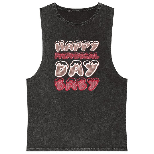 Happy Memorial Day Baby Mineral Wash Tank Tops