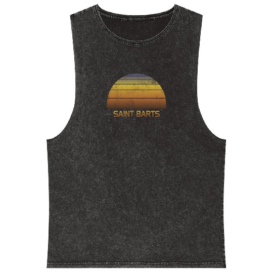 Vintage Sunset Family Vacation Souvenir Saint Mineral Wash Tank Tops