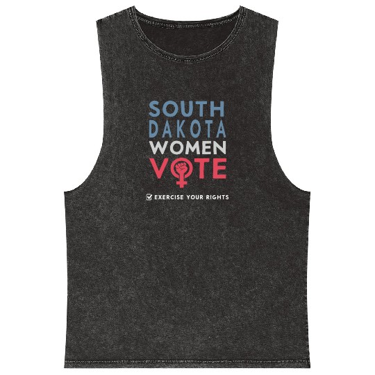 South Dakota Women Vote Voter 2022 Election Mineral Wash Tank Tops