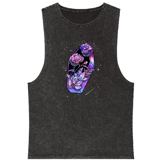 Coffin of Roses Mineral Wash Tank Tops