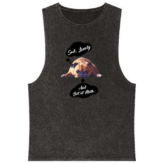 Sad Lonely And Bad At Math, Funny styles, Mineral Wash Tank Tops