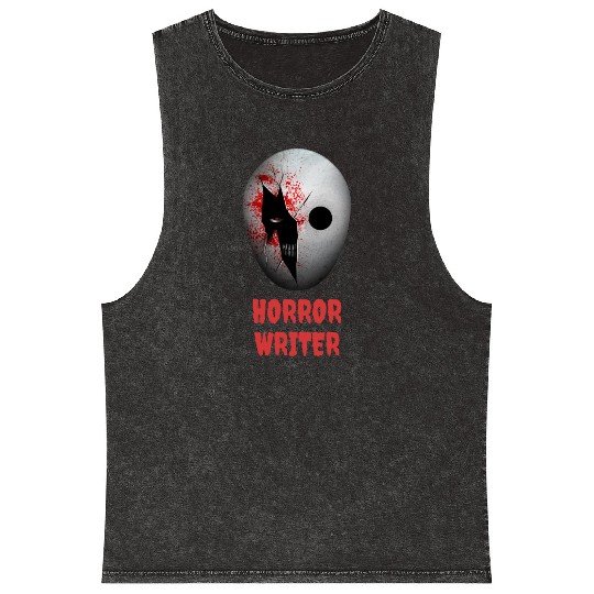 Horror Writer Halloween Costume Mineral Wash Tank Tops