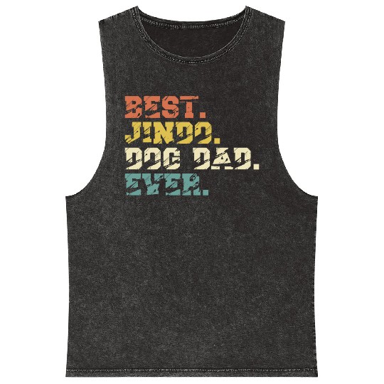Best Korean Jindo Dog Dad Vintage Saying Mineral Wash Tank Tops