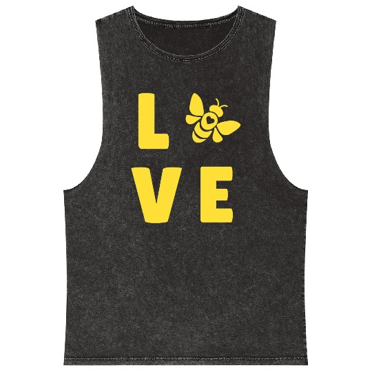 I Love Bees Save The Bees Lover Beekeeper Pullover Mineral Wash Tank Tops
