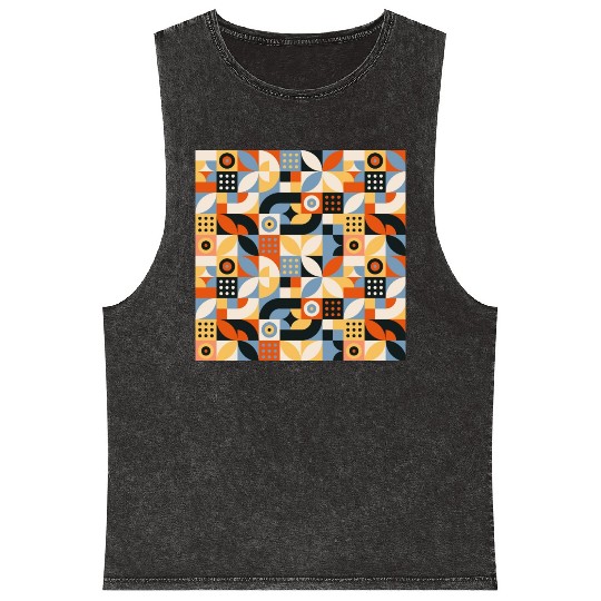 Abstract and geometric design Mineral Wash Tank Tops