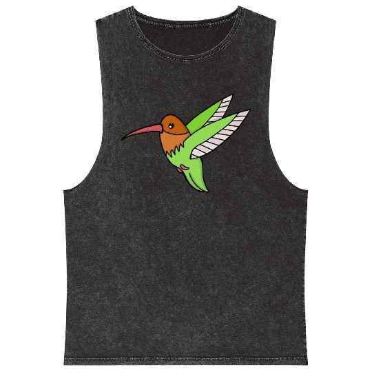 A Sweet Hummingbird Mineral Wash Tank Tops