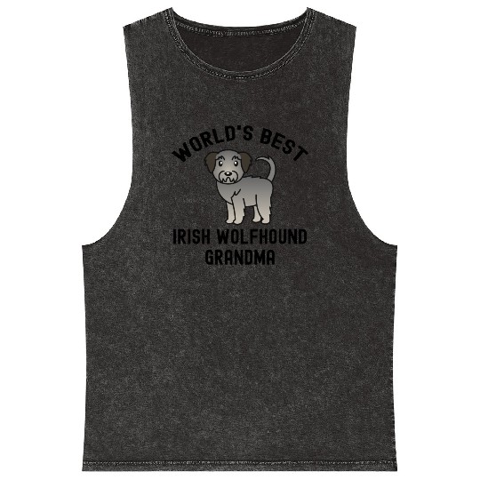World's Best Irish Wolfhound Grandma Mineral Wash Tank Tops