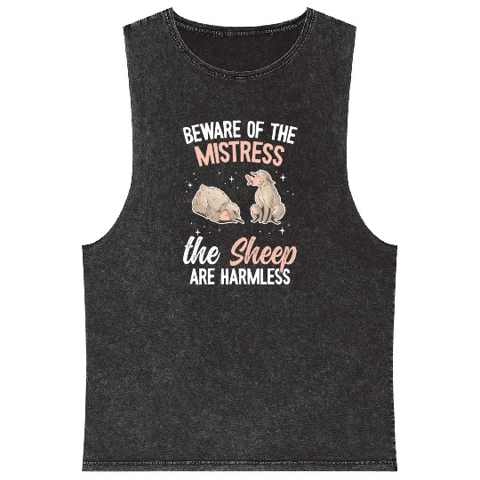Cute Lamb Saying - Farmer & Sheep Mineral Wash Tank Tops