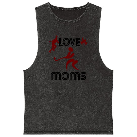 I Love Hockey Moms I heart Hockey Moms Classic Mineral Wash Tank Tops
