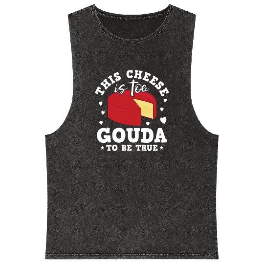Gouda Cheese Slices charcuterie cheese board Mineral Wash Tank Tops