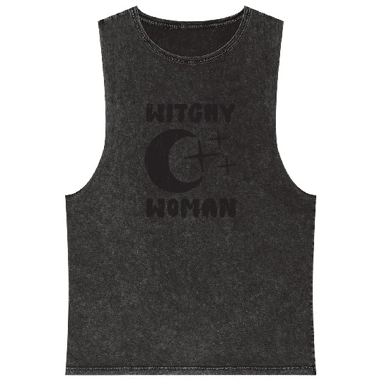 Witchy Woman - magic halloween Mineral Wash Tank Tops