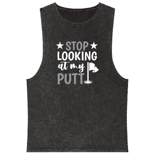 Funny Goofy Mini Golf Quotes Putt Putt Legend Mineral Wash Tank Tops