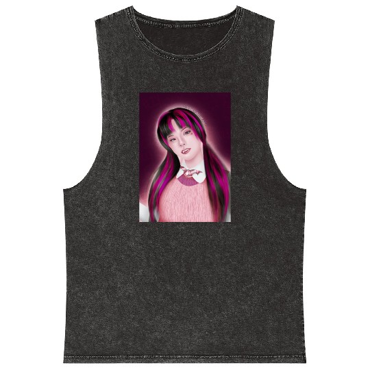 Yeji Itzy Draculaura Monster High Mineral Wash Tank Tops