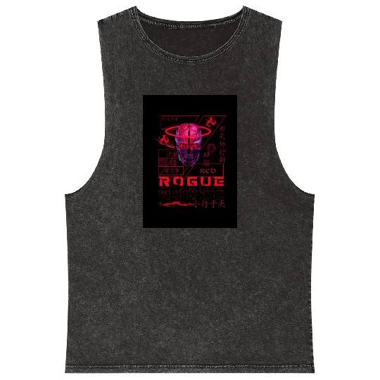 Rogue Black Mineral Wash Tank Tops