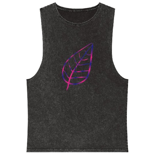 Leaf icon nature pink Mineral Wash Tank Tops
