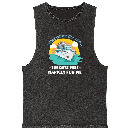 Boating Boat Captain Cruise Ship Cruising Yacht Mineral Wash Tank Tops