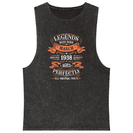 March 1938 Anniversary Vintage Gift Idea 1938 Mineral Wash Tank Tops