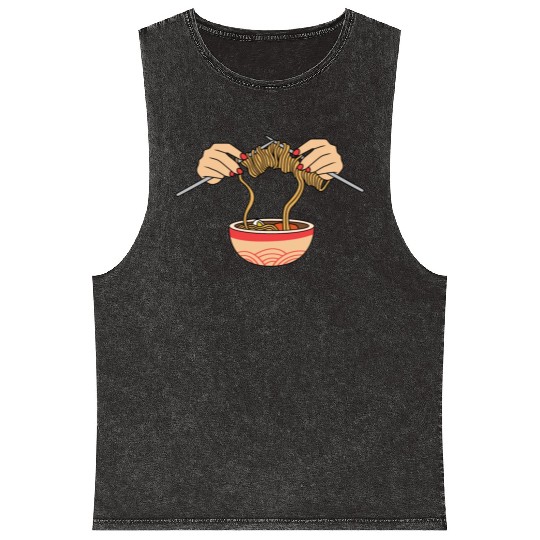 Noodle Knitting Japanese Gift Mineral Wash Tank Tops