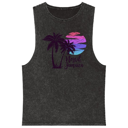 Negril Jamaica Beach Lover Spring Break Cruise Vac Mineral Wash Tank Tops