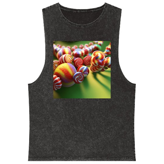 A glimpse into candy land version 3 Mineral Wash Tank Tops