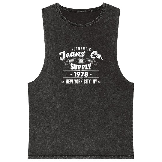 New York City Born In 1978 Vintage Birthday Mineral Wash Tank Tops
