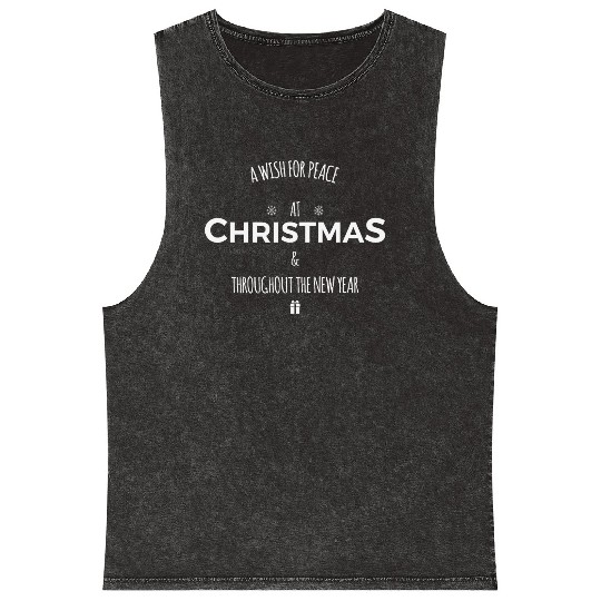 a wish for peace at christmas and newyear Mineral Wash Tank Tops