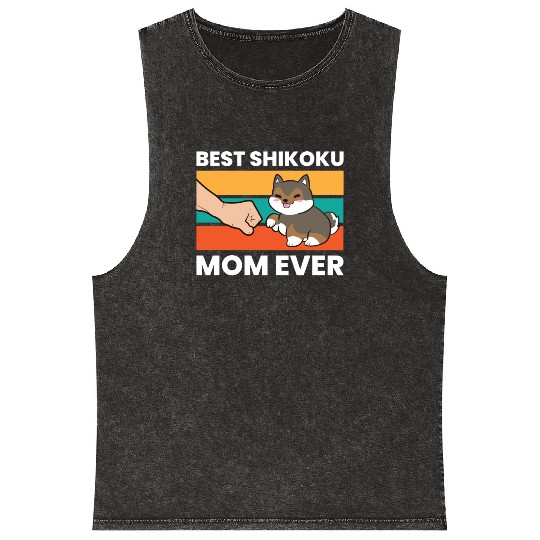 Best Shikoku Mom Ever Kochi Ken Dog Japan Shikoku Mineral Wash Tank Tops