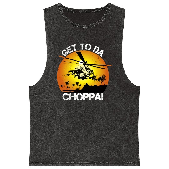 Get To Da Choppa Mineral Wash Tank Tops