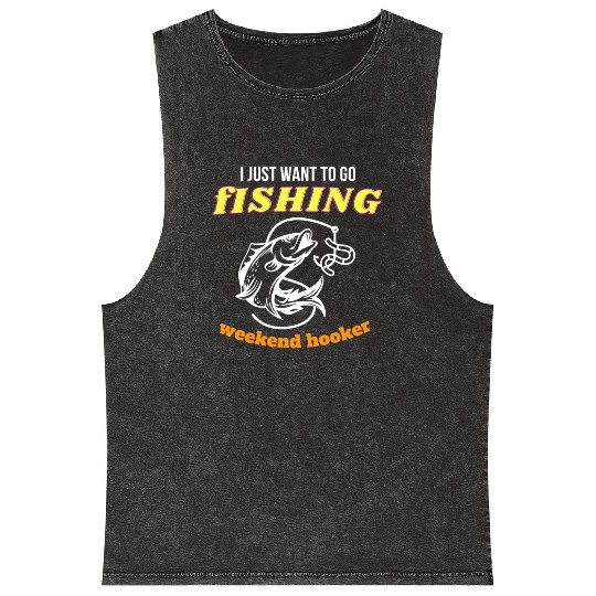 Fishing Lifestyle weekend hooker Mineral Wash Tank Tops