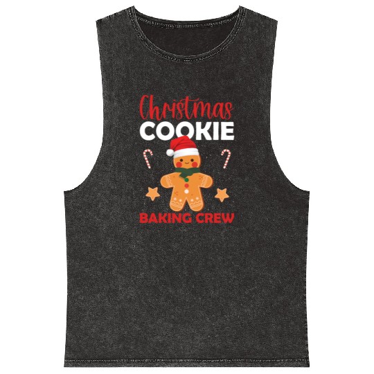 Christmas Cookie Baking Crew Mineral Wash Tank Tops