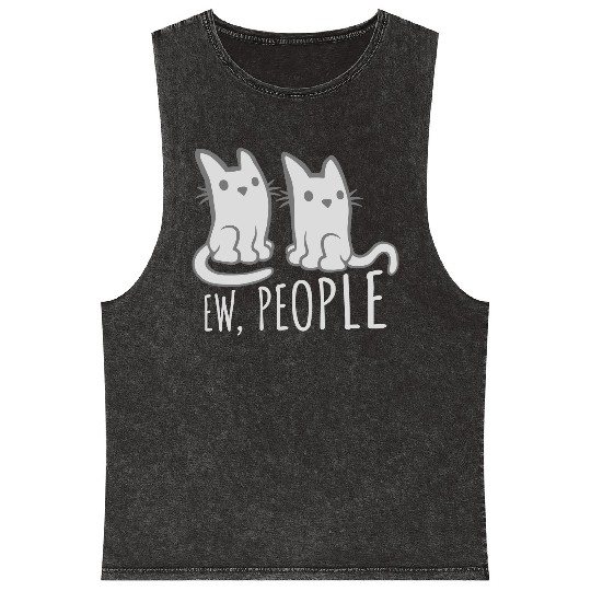 comic cats ew people Mineral Wash Tank Tops